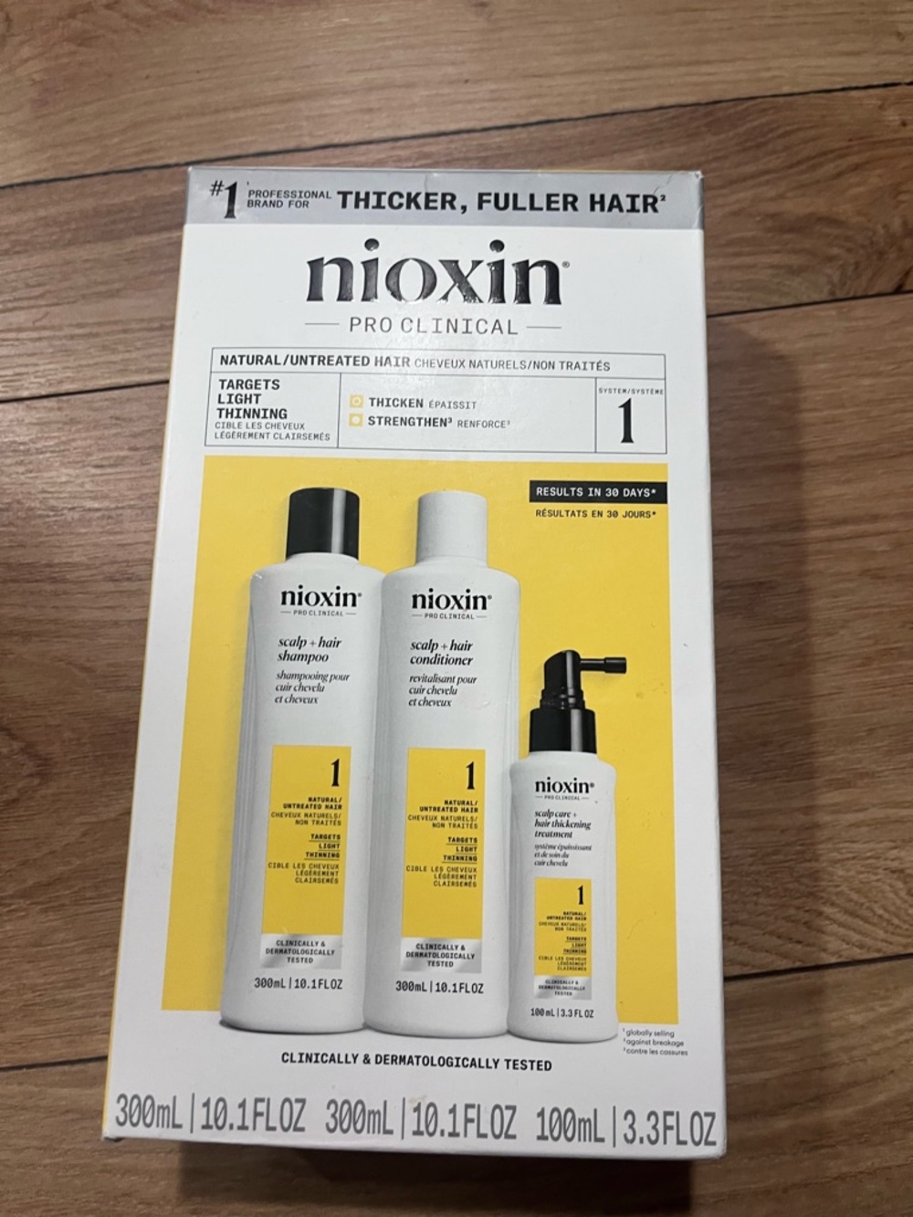 NWT Nioxin 3-Step Hair System: Thicker/Fuller Hair